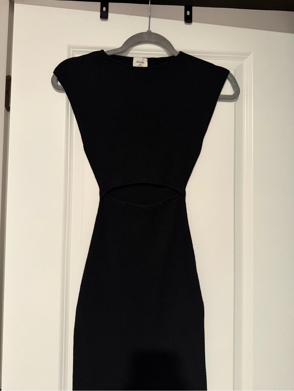 Wilfred Black Cutout Midi Dress